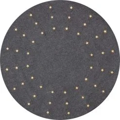 Star Granne 80cm Harmaa Kuusenalusmatto Led Valoilla