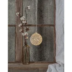 Star Glow Snow 15cm Lasipallo Led Valoilla 5 Star Glow Snow 15cm Lasipallo Led Valoilla -Sisustusvalo Kauppa 7391482050434 2