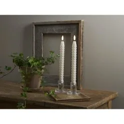 Star Flamme Swirl 2-pack Beige LED-antiikkikynttilä