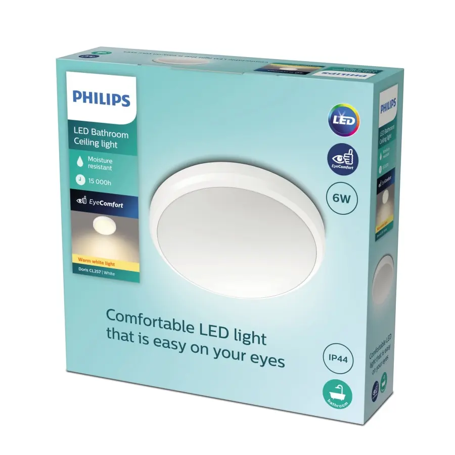 Philips Doris 6W 2700K IP44 Plafondi 4 Philips Doris 6W 2700K IP44 Plafondi - Image 2
