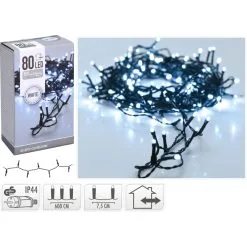 H&S White IP44 80 Led Ulkovalosarja