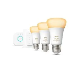 Philips Hue White Ambiance E27 1055lm 8W 3kpl Led-älylamppu Aloituspakkaus