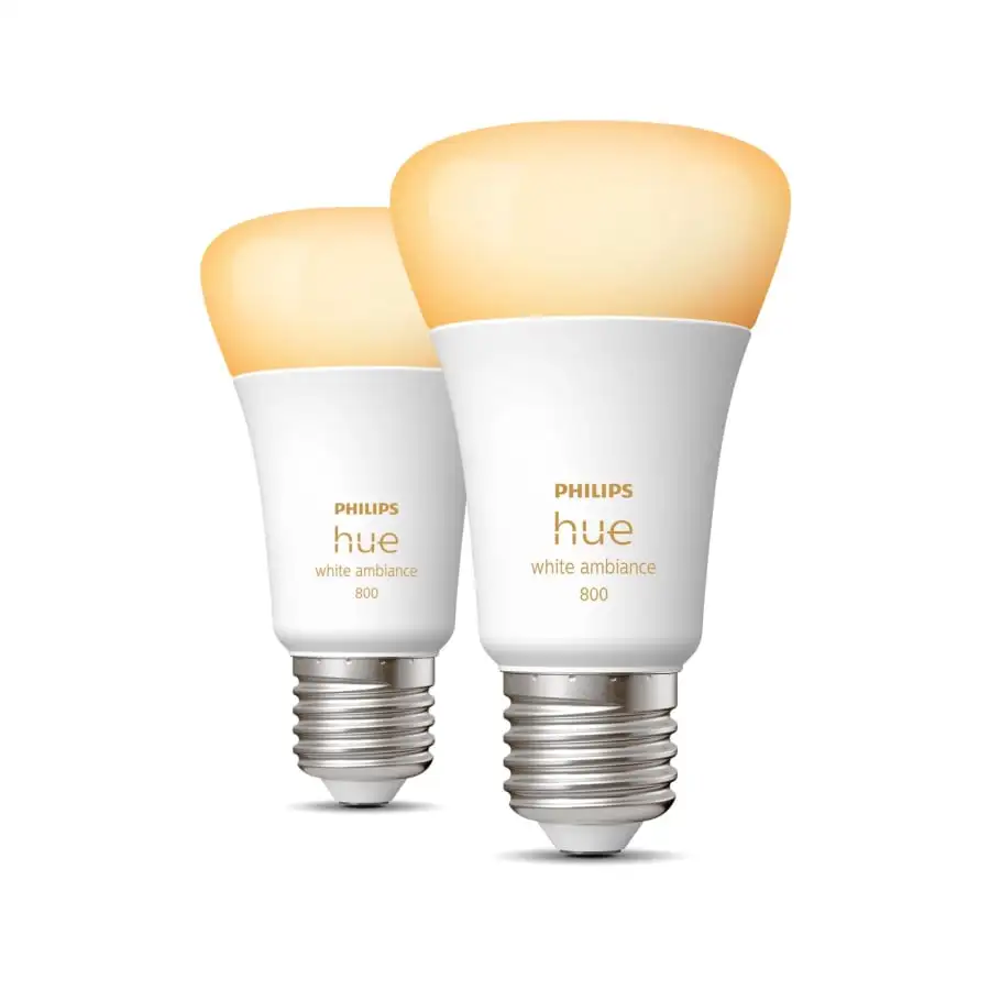 Philips Hue White Ambiance E27 806lm 6W 2kpl Led-älylamppu 4 Philips Hue White Ambiance E27 806lm 6W 2kpl Led-älylamppu - Image 2