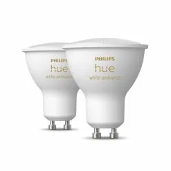 Philips Hue White Ambiance GU10 350lm 4.3W 2kpl Led-älylamppu -Sisustusvalo Kauppa 8719514340121 3