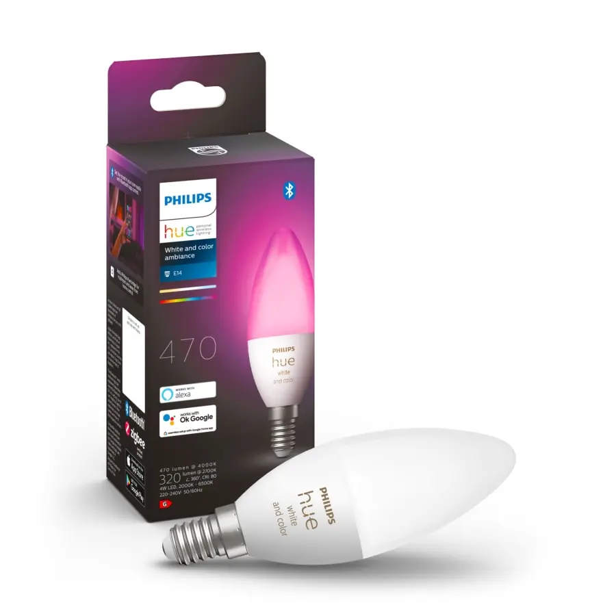 Philips Hue White And Color Ambiance E14 470lm 5.3W Led-älylamppu 6 Philips Hue White And Color Ambiance E14 470lm 5.3W Led-älylamppu - Image 4