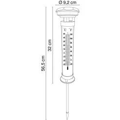 Globo LED Lämpömittari Solarvalaisin -Sisustusvalo Kauppa 9007371258635 3