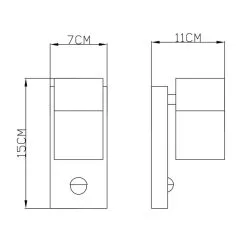 Globo Style Liiketunnistimella Ulkoseinävalaisin 7 Globo Style Liiketunnistimella Ulkoseinävalaisin -Sisustusvalo Kauppa 9007371340347 3