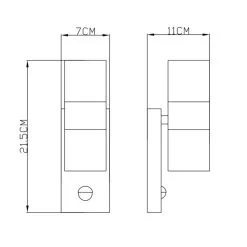 Globo Style Liiketunnistimella Ulkoseinävalaisin -Sisustusvalo Kauppa 9007371340484 3