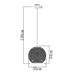 Globo Brandon Ø35 Riippuvalaisin -Sisustusvalo Kauppa 9007371379804 2